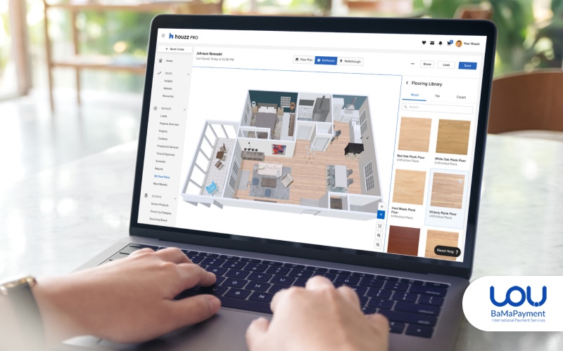 ابزار طراحی داخلی منزل Houzz Pro